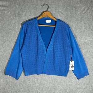 Ocean blue light knit sweater cardigan